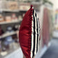 Ruby Red Leather XOXO Cushion.