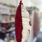 Ruby Red Leather Snug Cushion.