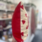 Red Leather Love Cushion.