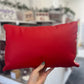 Red Leather Love Cushion.