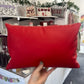 Red Leather Love Cushion.