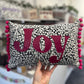 Hot Pink Leather Joy Cushion.