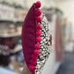 Hot Pink Leather Joy Cushion.
