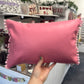 Light Pink Leather Happy Cushion.