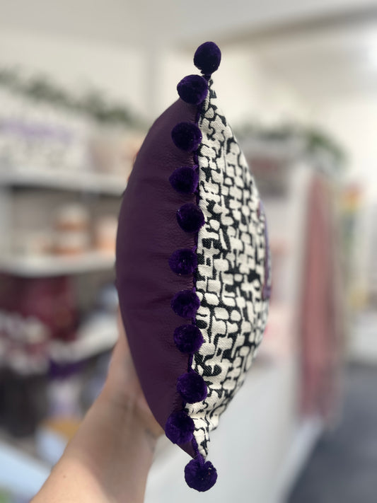 Purple Leather Dream Cushion.