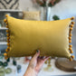 Mustard Leather Snug Cushion.