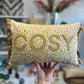 Mustard Leather Cosy Cushion.