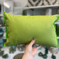 Light Green Leather Wild Cushion.