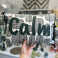 Forest Green Leather Calm Cushion.