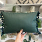 Forest Green Leather Cosy Cushion.