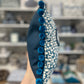 Atlantic Blue Leather Cosy Cushion.