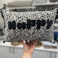 Black Leather Happy Cushion.