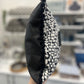 Black Leather Happy Cushion.
