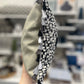 Grey Leather Joy Cushion.