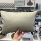 Grey Leather Joy Cushion.