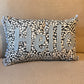 Light Blue Leather Hello Cushion