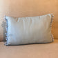 Light Blue Leather Hello Cushion