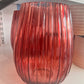 Fluted Glass Amber Vase