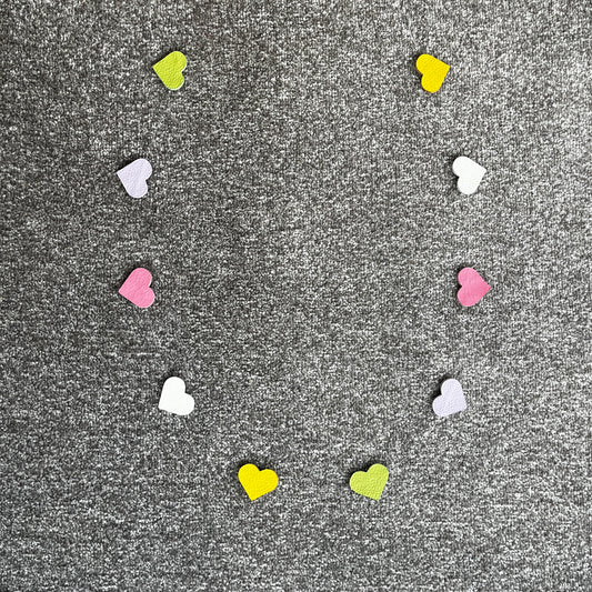 Spring Coloured Heart Bunting