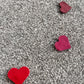 Reds and Pinks Leather Heart Bunting