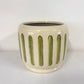Light Green Stripe Glazed Ceramic Medium Planter
