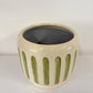 Light Green Stripe Glazed Ceramic Medium Planter