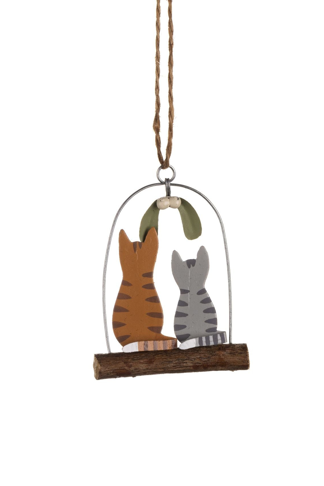 Loving Kitties Under Mistletoe