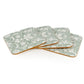 Jeff Banks Set of 4 Jacquard Sage Green Coasters