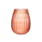 Fluted Glass Amber Vase