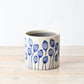 Stoneware Blue Leaf Medium Planter