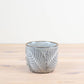 Grey Leaf Patterned Small Planter