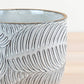 Grey Leaf Patterned Small Planter