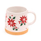 Poinsettia Tapered Stoneware Mug