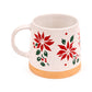 Poinsettia Tapered Stoneware Mug