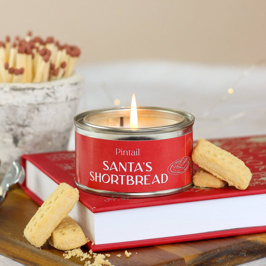 Santa's Shortbread Pintail Paint Pot Candle