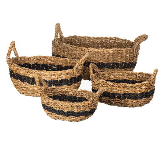 Bulrush Set Of Four Oval Baskets
