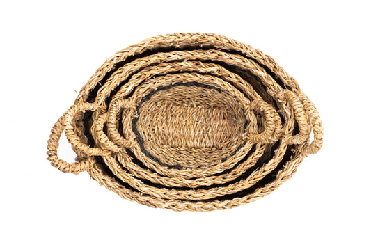 Bulrush Set Of Four Oval Baskets