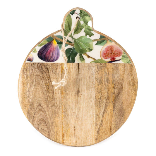 Handcrafted Fig Patterned  Mango Wood chopping Board