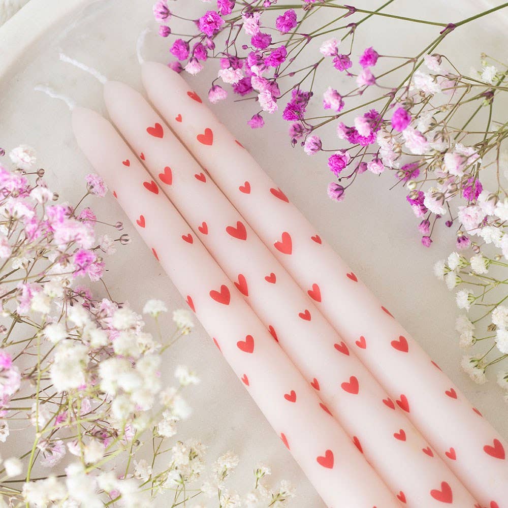 Heart Valentine's Day Taper Candle