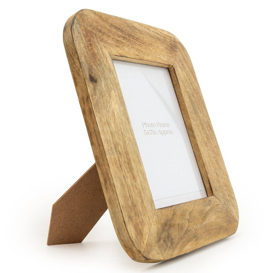 Natural Photo Frame Mango Wood 5x7" 6PK