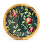 Handcrafted Pomegranate Round Wooden Tray