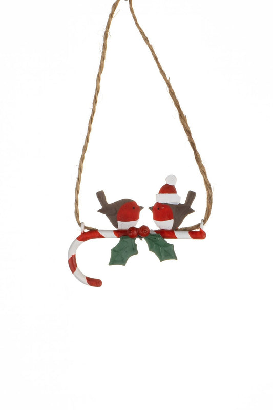 Horizontal Robins Candy Cane