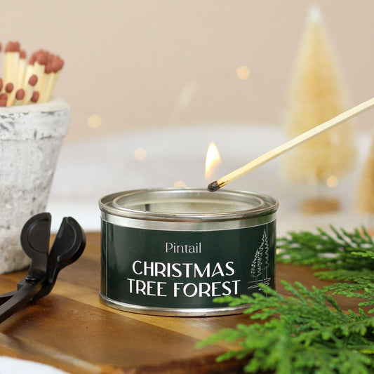 Christmas Tree Forest Pintail Paint Pot Candle