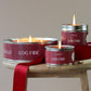 Log Fire Paint Pintail Pot Candle