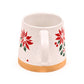 Poinsettia Tapered Stoneware Mug