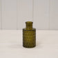 Olive Green Mini Geometric Glass Bottle