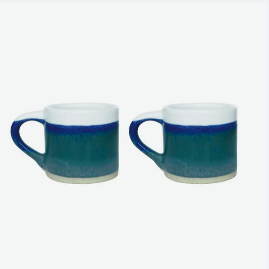 Marlowe Blue/ Turquoise Espresso Mugs