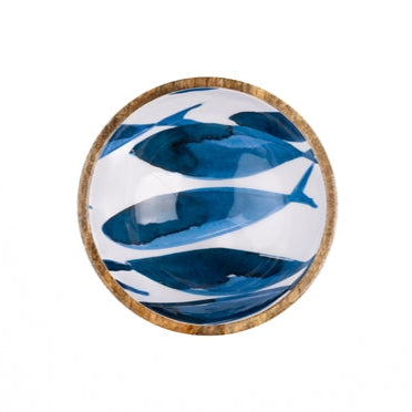 Ocean Fish Mango Wood Dip Bowl
