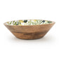 Handcrafted Round Olive patterned Mango Wood Bowl