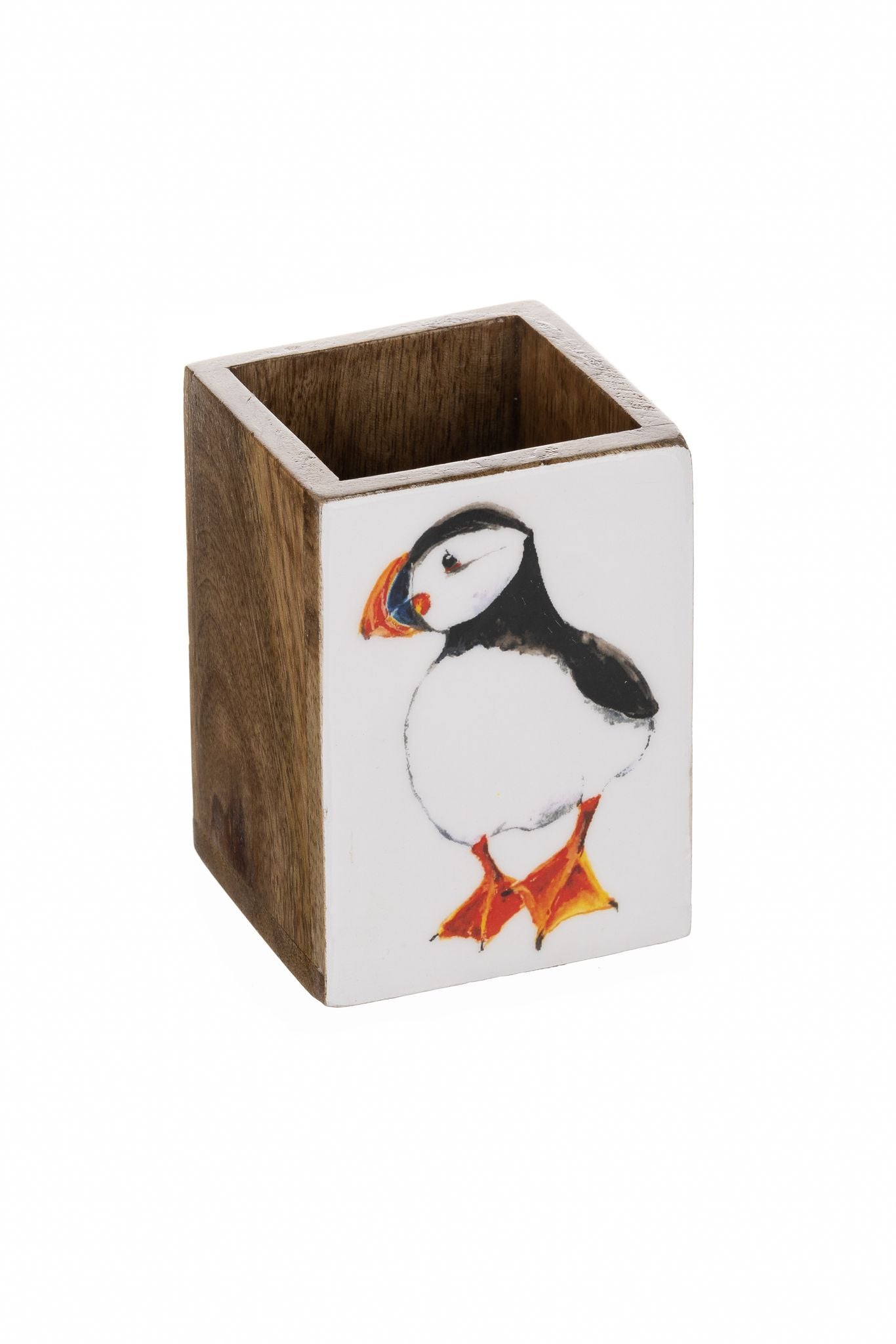 Puffin Mango Wood Caddy